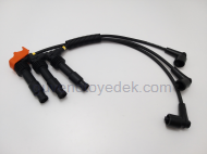 Opel Vectra B için uygun BUJİ KABLOSU TAKIM Vectra B 2,5 123456 Piston X25XE Yerli YERLİ , Tüm Motorlar, X2.5XE